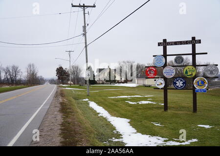 Villaggio di St. Cloud in Fond du Lac, Wisconsin county questioni bollire acqua advisory a causa della bassa pressione dell'acqua nel sistema di acqua. St. Cloud, Wisconsin Foto Stock