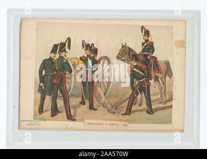 Proprietà : Fondo a pettine (571238) 20.56 Cavallo artiglieria, 1832; Artillerie a Cheval, 1832. Foto Stock