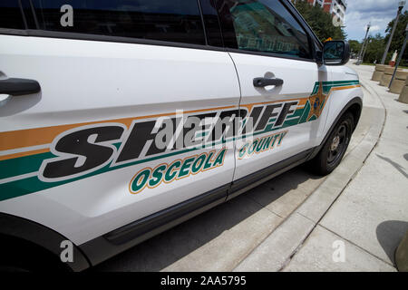 Osceola county sheriff dipartimento di polizia di Ford Explorer patrol veicolo suv florida usa Foto Stock