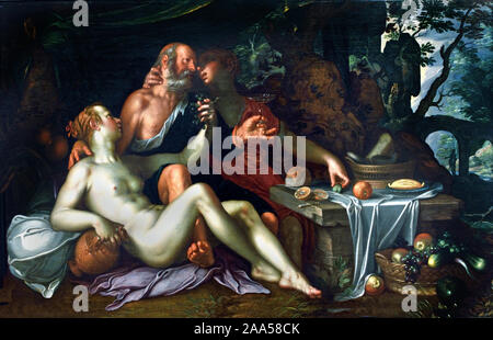 Betsabea nel bagno 1617 Cornelis Cornelisz van Haarlem 1562 - 1638, olandese Nei Paesi Bassi. Foto Stock