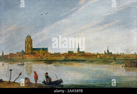 Vista di Zierikzee 1618 da Esaias van de Velde, 1587-1630, olandese Nei Paesi Bassi. Foto Stock