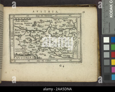 In aggiunta alla epitomies di Abraham Ortelius suo littell theatre, nevvly corected, augmentated e adornata con misure geographicall, da Michel Coignet ..., annessa alla fine sul finale di 15 foglie. Citazione/Riferimento: Phillips 3407 include indice. Lawrence H. raccolta alla macellazione ; 301. Mappe su rectos di foglie con il testo descrittivo su opposti versos. NYPL copia ha ms. note scritte con inchiostro su t.p. e interno del coperchio posteriore. Dotazione nazionale per le discipline umanistiche concessione per l'accesso a Mappe precoce del medio Atlantico. Testo sul retro.; Austria. Foto Stock