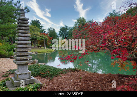 Mizumoto giardino giapponese in Springfield, MO Foto Stock