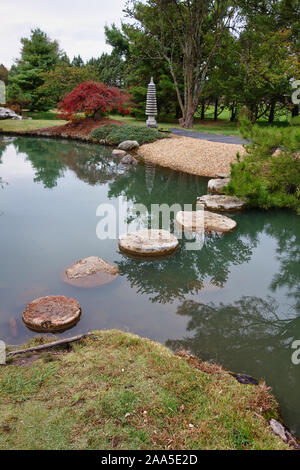 Mizumoto giardino giapponese in Springfield, MO Foto Stock