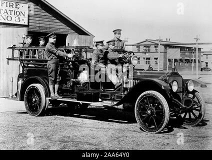 Fire Fighting apparecchiatura, Camp Sherman, Ohio ca. 1918 Foto Stock