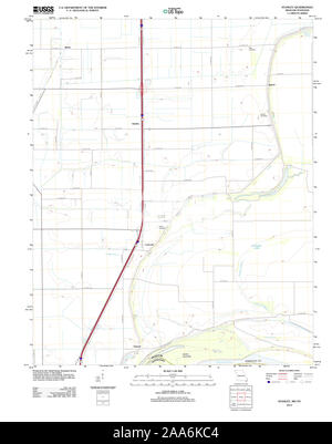 USGS TOPO Map Missouri MO Stanley 20120214 TM il restauro Foto Stock