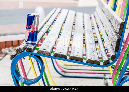 Può della Red Bull Energy Drink Foto Stock