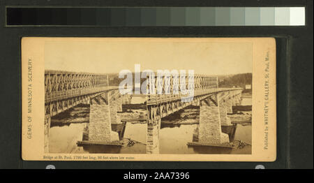 Ponte a San Paolo, 1790 piedi lungo, 90 piedi sopra acqua bassa.; ponte a San Paolo, 1790 piedi lungo, 90 piedi sopra acqua bassa. Foto Stock