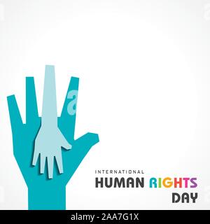 La Giornata Internazionale dei Diritti Umani Stock Vector -10 dicembre Illustrazione Vettoriale
