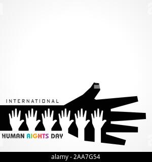 La Giornata Internazionale dei Diritti Umani Stock Vector -10 dicembre Illustrazione Vettoriale