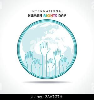 La Giornata Internazionale dei Diritti Umani Stock Vector -10 dicembre Illustrazione Vettoriale