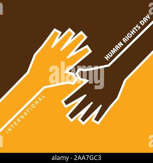 La Giornata Internazionale dei Diritti Umani Stock Vector -10 dicembre Illustrazione Vettoriale