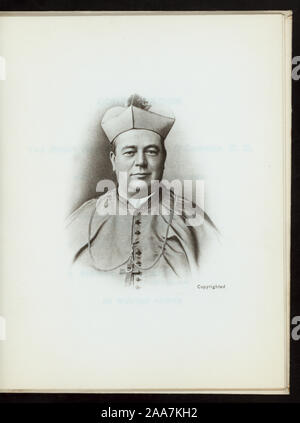 Liquori; disegno del vescovo O'Connor; elenco dei dignitari; musica; luogo manoscritte da FEB; la consacrazione del diritto REV. JOHN O'Connor, D.D. Vescovo di NEWARK NJ [detenute da] CHIESA CATTOLICA [at] KRUGER AUDITORIUM, Newark, NJ (CLUB PRIVATO;) Foto Stock