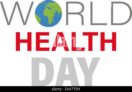 Giornata della salute. World health giorni. Scheda per la giornata della salute. Un banner o un poster per il vostro design. illustrazione vettoriale Illustrazione Vettoriale