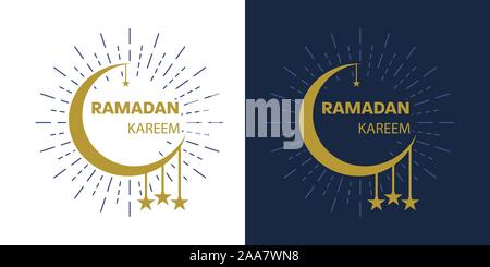 Il Ramadan karrem celebrazione. Illustrazione musulmano con burst. Illustrazione Vettoriale Illustrazione Vettoriale