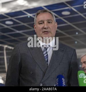 Mosca Mosca, Russia. Xxi Mar, 2019. Dmitri Rogozin (nato il 21 dicembre 1963 a Mosca) è il direttore generale dell'azienda di Stato per le attività spaziali ''Roscosmos'' dal 24 maggio 2018. Il 6 dicembre 2018, è stato nominato rappresentante speciale del Presidente della Russia per la cooperazione internazionale nello spazio.Dottore in filosofia e scienze tecniche. Credito: Alexey Bychkov/ZUMA filo/Alamy Live News Foto Stock