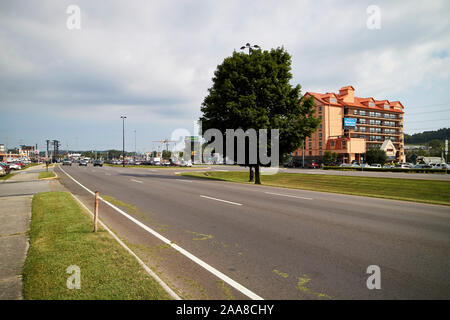 Parkway us 441 attraverso Pigeon Forge tennessee usa Foto Stock