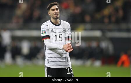 Francoforte, Deutschland. Xx Nov, 2019. firo: 19.11.2019 calcio, Campionato Europeo Euro: di qualificazione al Campionato Europeo di qualificazione nazionale Germania - Irlanda del Nord 6: 1 gesture, Suat Serdar | Utilizzo di credito in tutto il mondo: dpa/Alamy Live News Foto Stock