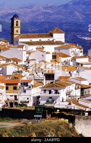 Das Dorf Algotocin in Suedspanien, Spanien, Europa, Foto Stock