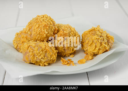 Tonno sfere di patate con Mozzarella di Bufala e crema di formaggio Foto Stock