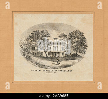 Ciascuno dei cinque volumi del 1857 di quarto, editon della vita di George Washington Washington Irving è estesa a due parti, per un massimo di dieci volumi. Una volta inserita la questione consisteva di 1069 pezzi. Ciascuno dei cinque volumi del 1857 di quarto, editon della vita di George Washington da Washin Citazione/Riferimento: EM14399 disegnati e incisi da J.B. Longacre da un dipinto di campo.; Charles Carroll, di Carrollton. Foto Stock