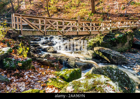 Rockway Falls Conservation Area e Louth Falls Conservation Area Niagara Scarpata Valley Lincoln Ontario Canada in autunno Foto Stock