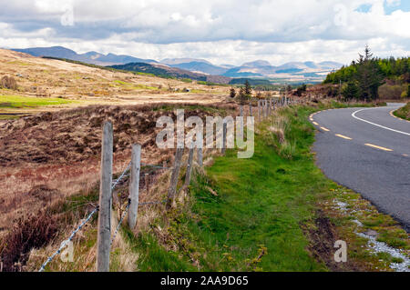 Paesaggio della penisola di Iveragh, nella contea di Kerry, Irlanda Foto Stock