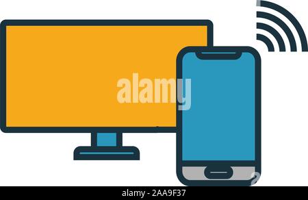Smart Tv icona. Semplice elemento da dispositivi intelligenti raccolta di icone. Creative Smart TV icona, ui ux, applicazioni software e infographics Illustrazione Vettoriale