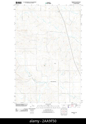 USGS TOPO Map Montana MT Brorson 20110630 TM il restauro Foto Stock