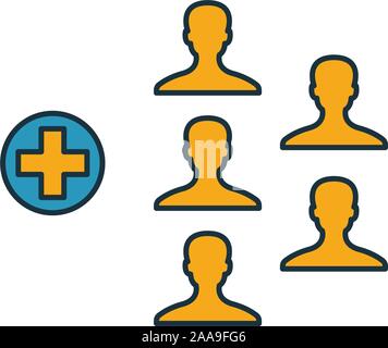 Icona di attrazione. Semplice elemento da smm raccolta di icone. Creative icona attrazione ui, ux, applicazioni software e infographics Illustrazione Vettoriale