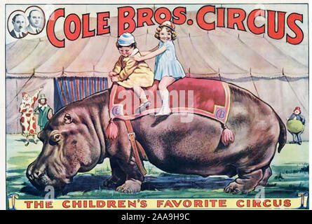 COLE FRATELLI CIRCUS POSTER su 1935 Foto Stock