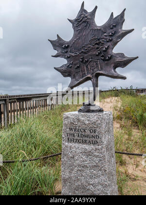 Edmund Fitzgerald memorial, Grandi Laghi Shipwreck Museum, Paradise, Penisola Superiore, Michigan. Foto Stock