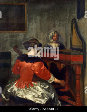 Il concerto 1675 Gerard ter Borch (1617-1681), olandese Nei Paesi Bassi. Foto Stock