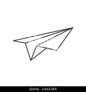 Piano della carta e la relativa icona. Isolate il simbolo del messaggio. Illustrazione Vettoriale Illustrazione Vettoriale