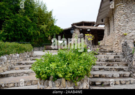 Giardino giapponese del tè in San Antonio, Texas. Il pittoresco giardino paesaggistico situato in posizione centrale a Brackenridge Park. Foto Stock