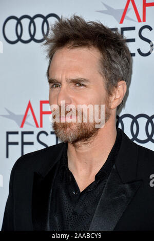 Los Angeles, Stati Uniti d'America. Xxi Nov, 2019. LOS ANGELES, Stati Uniti d'America. Novembre 21, 2019: Sam Rockwell in premiere mondiale per "Richard Jewell' come parte dell'AFI Fest 2019 presso la leva TCL Teatro Cinese. Credito Foto: Paul Smith/Alamy Live News Foto Stock