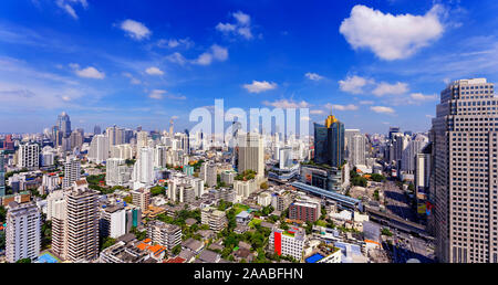 Panorama giornaliero di Sukhumvit-Asoke Foto Stock