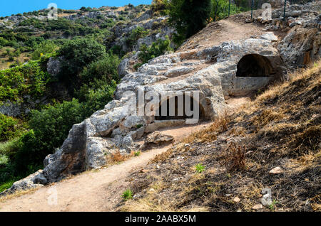 Sette le traversine di Efeso in Turchia. Legenda è sette ragazzi cristiani sono detto di essere scampati al massacro da il ducking in una grotta di montagna, dove essi Foto Stock