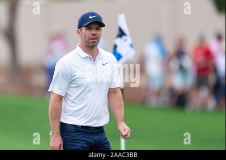 Dubai, EAU. Xxi Nov, 2019. Paul Casey di Inghilterra nel round 1 durante il DP World Tour Championship con Jumeirah Golf Estates, Dubai, UAE il 21 novembre 2019. Foto di concedere l'inverno. Solo uso editoriale, è richiesta una licenza per uso commerciale. Nessun uso in scommesse, giochi o un singolo giocatore/club/league pubblicazioni. Credit: UK Sports Pics Ltd/Alamy Live News Foto Stock