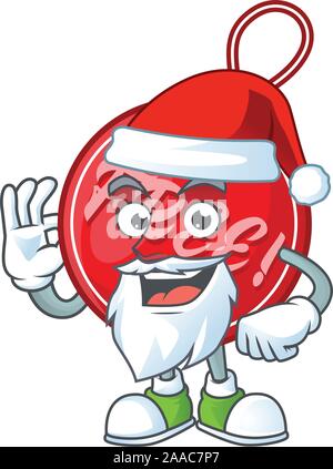 Natale tag libera isolato con mascotte babbo natale Illustrazione Vettoriale