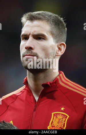 Madrid, Spagna. Xviii Nov, 2019. Inigo Martinez (ESP) Calcio/Calcetto : UEFA campionato europeo 2020 turno di qualificazione match tra Spagna 5-0 Romania al Estadio Wanda metropolitano di Madrid in Spagna . Credito: Mutsu Kawamori/AFLO/Alamy Live News Foto Stock