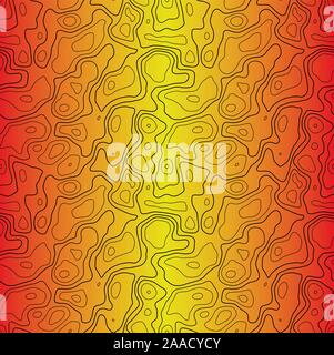 Sfondo ondulate. Disegnata a mano onde nere. Carta da parati senza soluzione di continuità sulla superficie orizzontale. Striscia di tessuto con molte linee. - Vettore Illustrazione Vettoriale