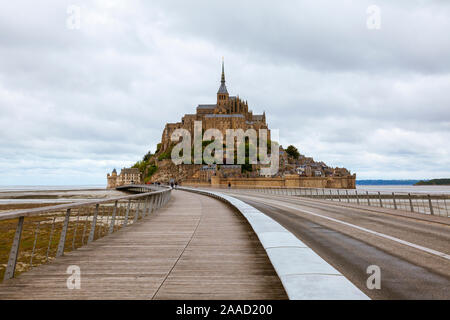 Il Mont Saint Michel, in Normandia, Francia, Europa. Foto V.D. Foto Stock