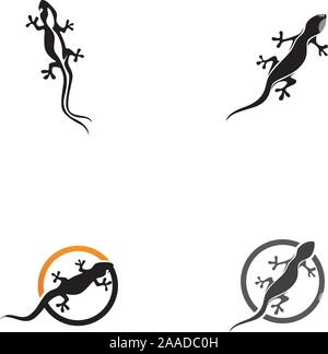 Lizard simbolo icona animale del vettore Illustrazione Vettoriale