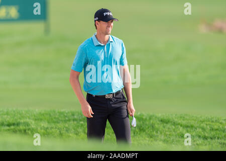 Dubai, EAU. Xxi Nov, 2019. Victor Perez di Francia nel round 1 durante il DP World Tour Championship con Jumeirah Golf Estates, Dubai, UAE il 21 novembre 2019. Foto di concedere l'inverno. Solo uso editoriale, è richiesta una licenza per uso commerciale. Nessun uso in scommesse, giochi o un singolo giocatore/club/league pubblicazioni. Credit: UK Sports Pics Ltd/Alamy Live News Foto Stock