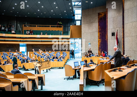 Den Haag, Paesi Bassi. Xxi Nov, 2019. DEN HAAG, 21-11-2019, il dibattito sul bilancio di het Ministerie van Veiligheid en Justitie. Credito: Pro scatti/Alamy Live News Foto Stock