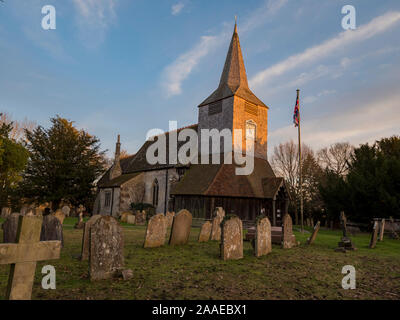 Santa Maria Vergine Chiesa, Alta Halden, Kent Foto Stock