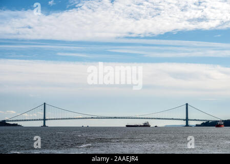 Verrazzano Narrows Bridge in New York City Foto Stock