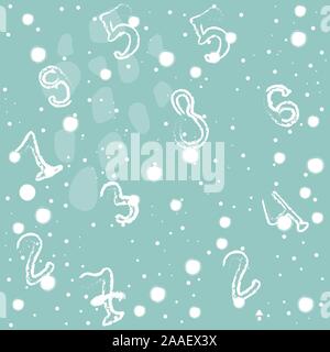 Modello senza cuciture con disegnati a mano i numeri. Lo stile scandinavo. Illustrazione Vettoriale Illustrazione Vettoriale