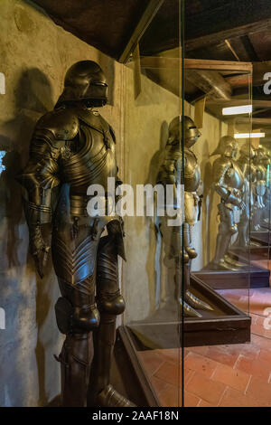 Armor exposition quartiere Castello street di Praga nella Repubblica Ceca Foto Stock